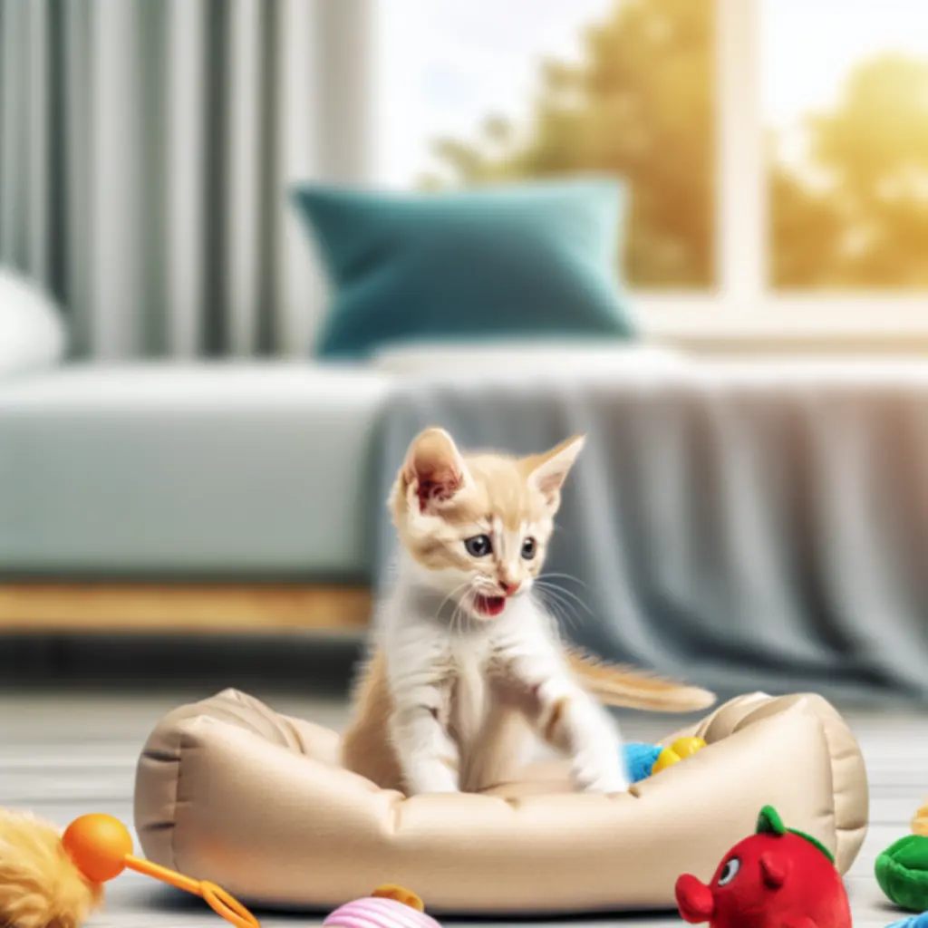 Ilustración de perros y gatos felices